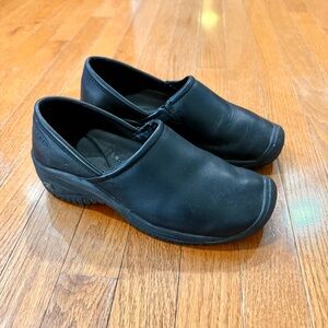 KEEN Utility PTC Slip On II 2 Women’s 9 Black Leather Work Shoes 1006987 Comfort